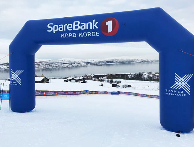 Below is inflatable archway order for SpareBank we made for Norway client